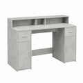 Scrivania Gaming Grigio Cemento con LED 140x55x91 cm