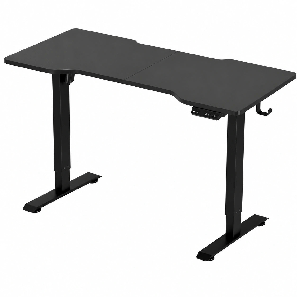 Scrivania Elettrica Regolabile Ergonomica 140x60 cm con Memoria e Anti-Collisione, Nero