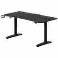 Scrivania Gaming Regolabile RGB con Porta Cuffie e Gestione Cavi - 160x80 cm