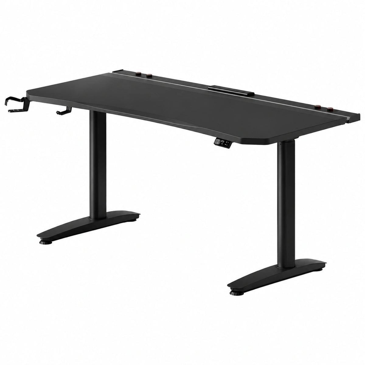 Scrivania Gaming Regolabile RGB con Porta Cuffie e Gestione Cavi - 160x80 cm