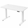 JUMMICO Scrivania Elettrica Regolabile, 120x60 cm, 6 Tasti e 4 Memorie Altezza, Porta USB, Bianca, Promemoria Pausa
