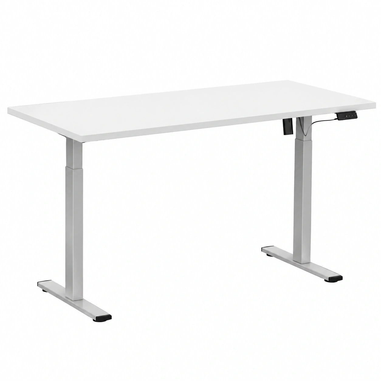 Scrivania Elettrica Regolabile in Altezza Stepless Lona 140x50 Nero/Bianco