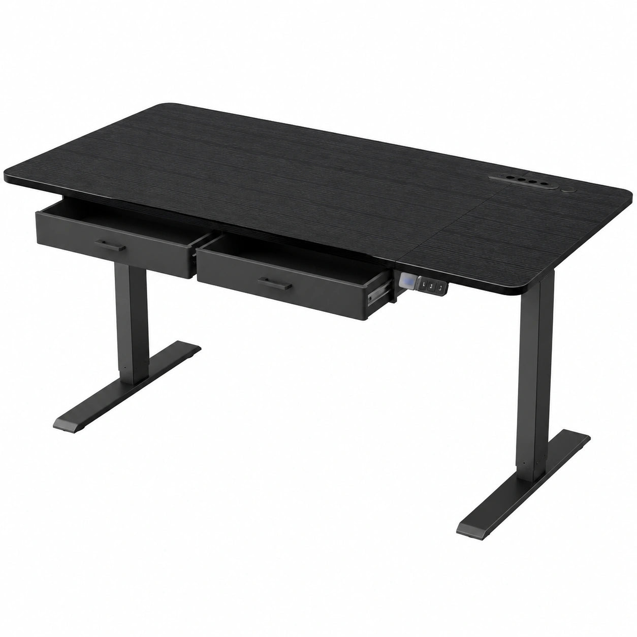Scrivania Elettrica Regolabile con Porta USB-C e Sistema Anti-Collisione, 200x80 cm, Nero