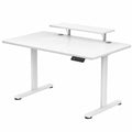 Devoko Scrivania Regolabile in Altezza Elettrica, 160x70 cm, Supporto Monitor Integrato, Bianco