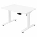 Scrivania Elettrica Regolabile con Ruote, 80x60 cm, Altezza 47,5-75 cm, Bianco