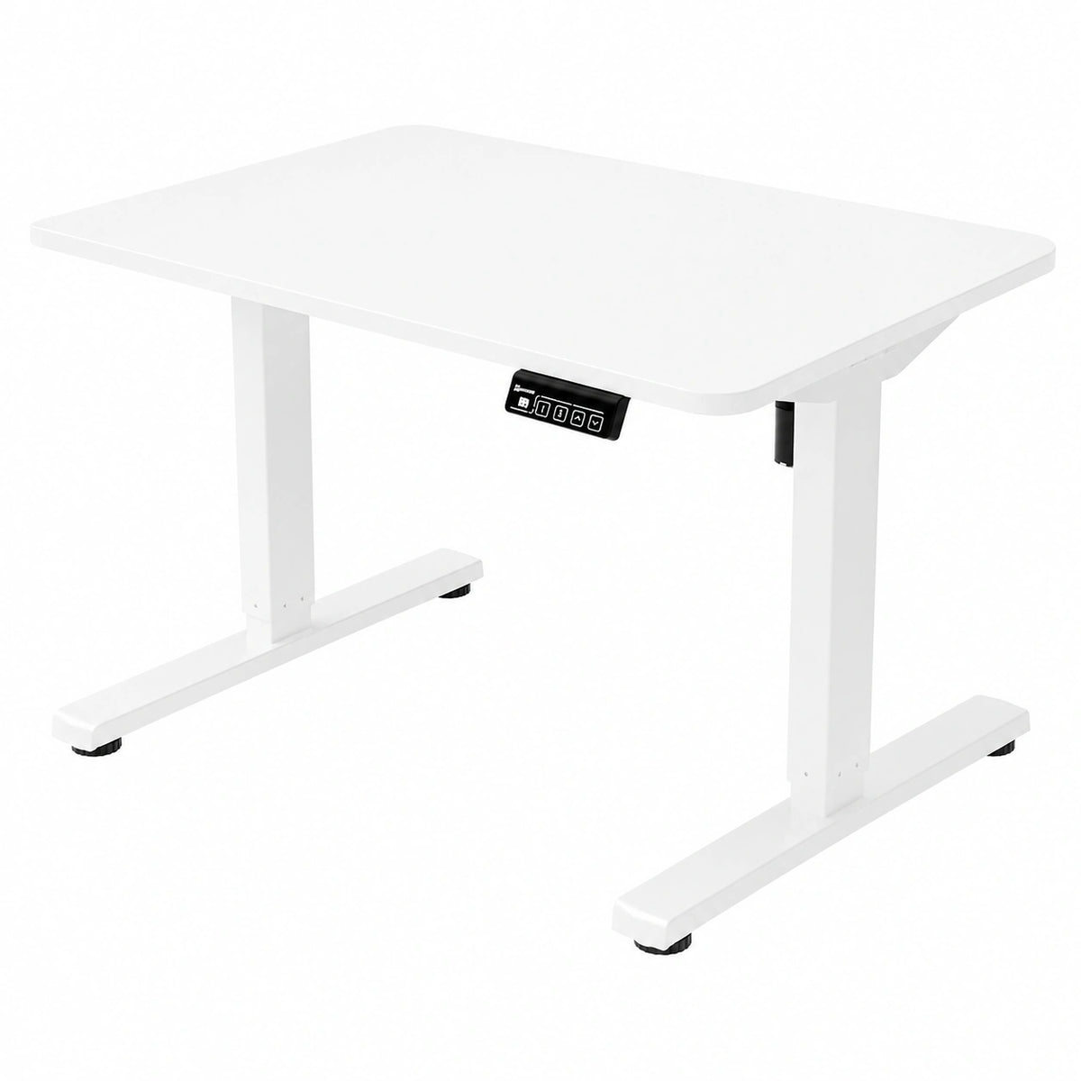Scrivania Elettrica Regolabile con Ruote, 80x60 cm, Altezza 47,5-75 cm, Bianco