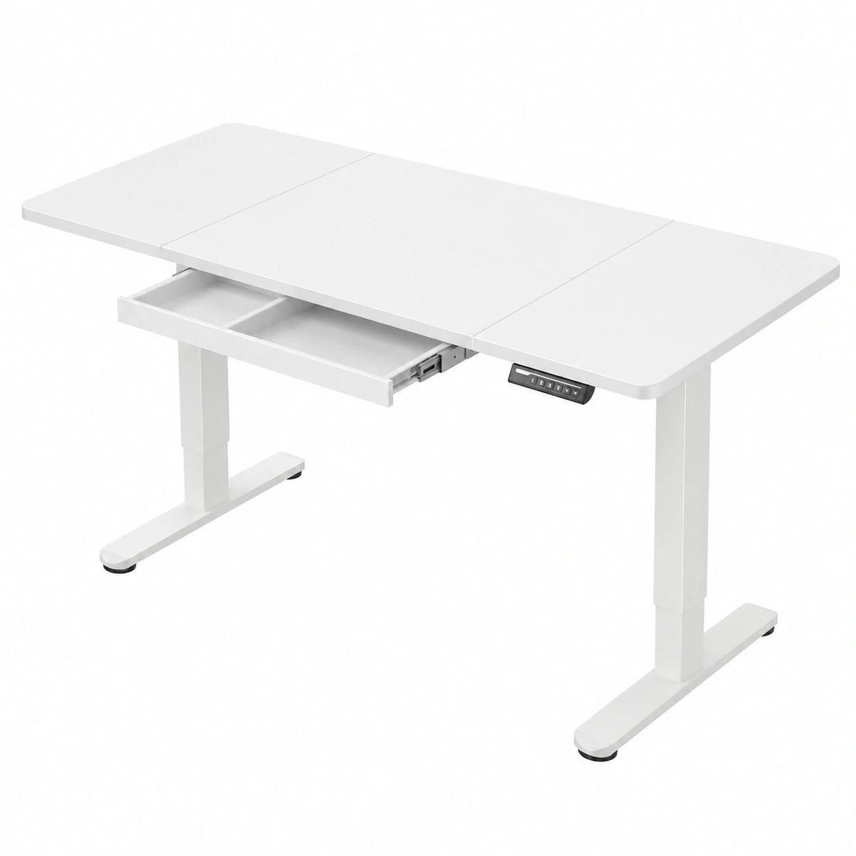 ErGear Scrivania Elettrica Regolabile 120x60 cm con Cassetto e Memoria, Design a T Stabile