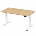 Scrivania Elettrica Regolabile Devoko 140x60cm, Standing Desk Ergonomico Beige