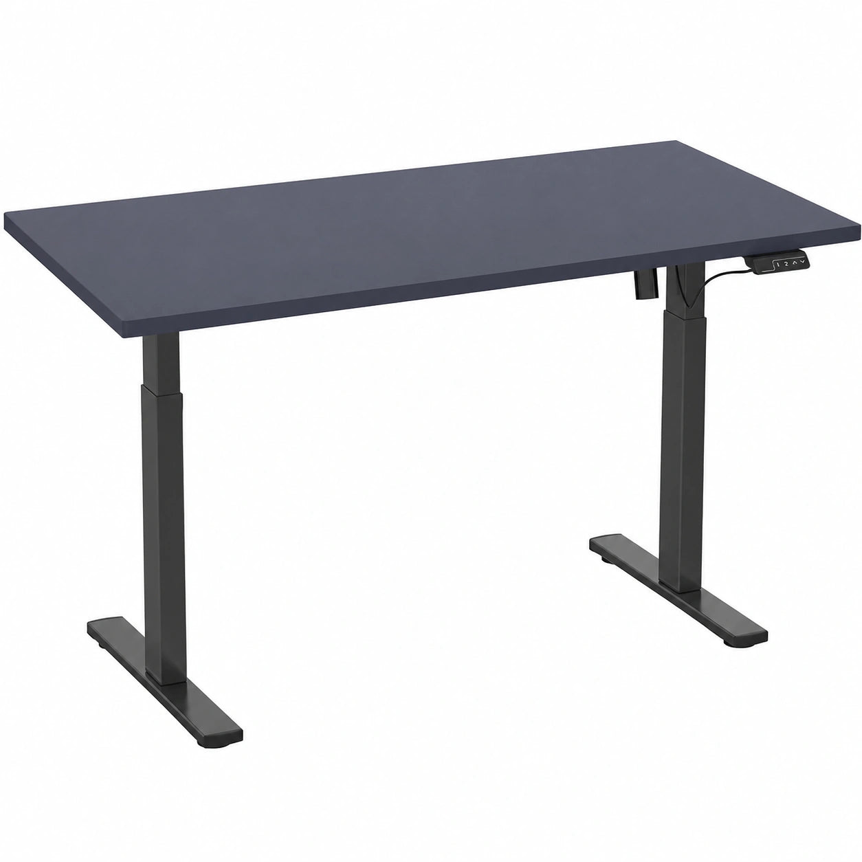 Scrivania Elettrica Regolabile Lona 110x50 Nero Antracite