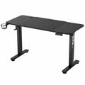 Scrivania Elettrica Regolabile DIABLO con Organizer e Accessori, 140x60 cm, Nero