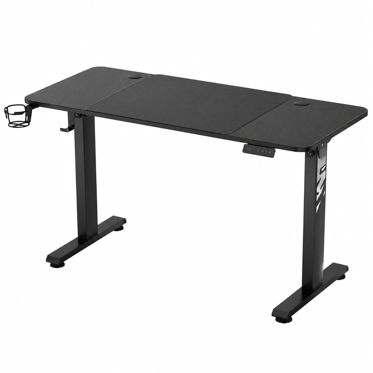Scrivania Elettrica Regolabile DIABLO con Organizer e Accessori, 140x60 cm, Nero