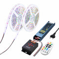Striscia LED COB WS2811 RGB 24V 20m con Effetti Multicolore e Telecomando